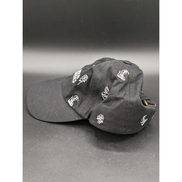 Preowned Broken Promises All over print Cobra Roses Strapback Cap Hat Black - Picture 2 of 10